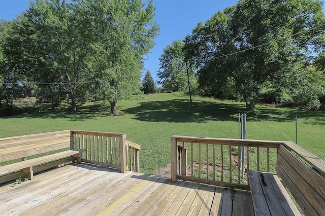 18205 E 27th St S, Independence, MO 64057 - wooden terrace featuring a yard