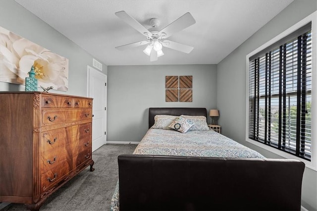 16642 W 165th St, Olathe, KS 66062 - bedroom with dark carpet and ceiling fan