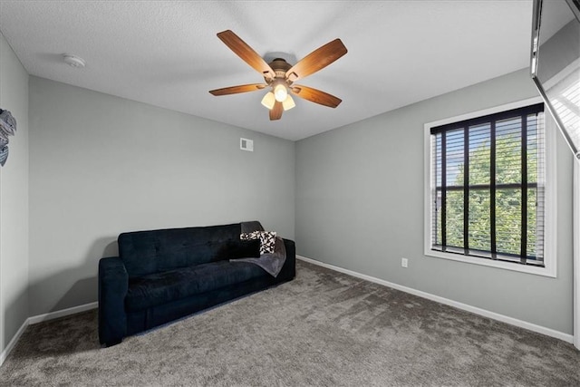 16642 W 165th St, Olathe, KS 66062 - sitting room featuring carpet and a ceiling fan