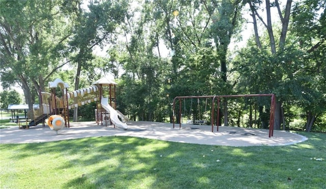 9305 NW 80th St, Weatherby Lake, MO 64152 - communal playground featuring a lawn