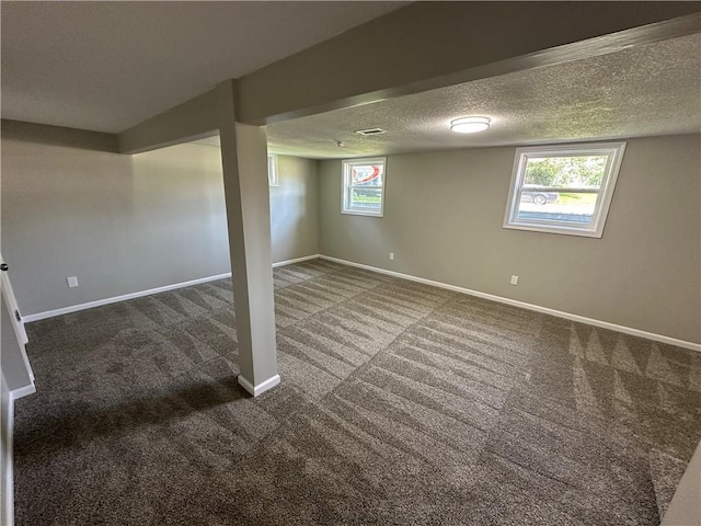806 Lea Dr, Lees Summit, MO 64081 - basement with carpet flooring and a textured ceiling