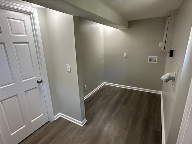806 Lea Dr, Lees Summit, MO 64081 - laundry room featuring washer hookup and dark wood-style floors
