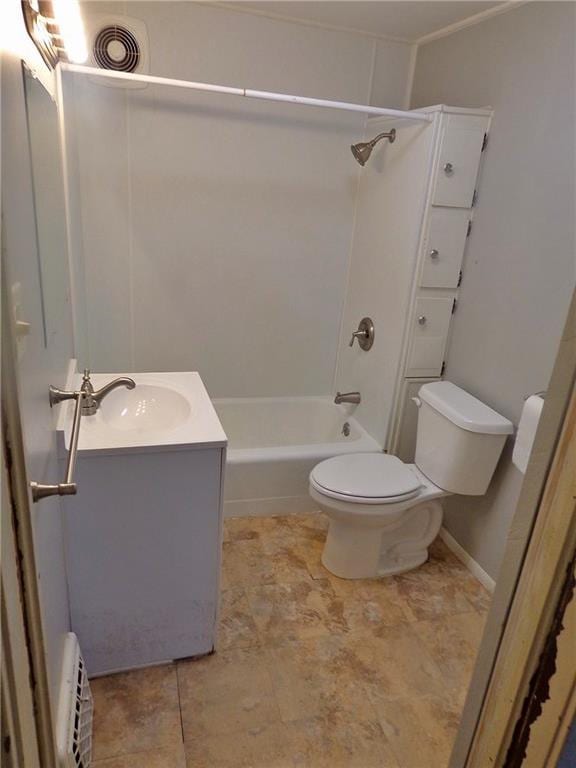 1915 S Broadway St, Pittsburg, KS 66762 - full bath featuring vanity, bathtub / shower combination, and baseboard heating