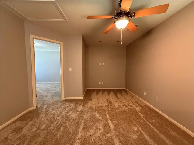 8808 NE 97th St, Kansas City, MO 64157 - carpeted spare room featuring ceiling fan and baseboards