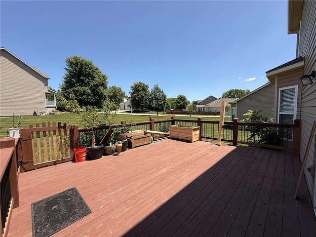 8808 NE 97th St, Kansas City, MO 64157 - wooden terrace featuring a yard