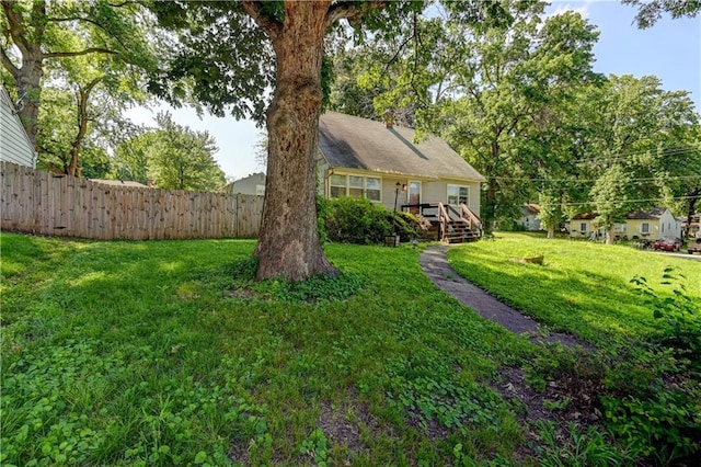 1700 S Pearl St, Independence, MO 64055 - view of yard featuring a wooden deck