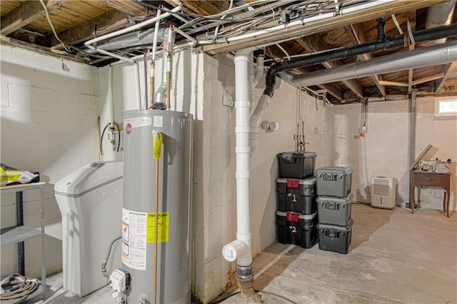 328 E 4th St, Lawson, MO 64062 - unfinished basement featuring water heater and a water softener system
