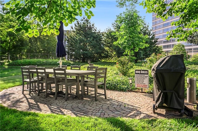 2525 Main St Unit 305, Kansas City, MO 64108 - view of patio / terrace with outdoor dining area and a grill