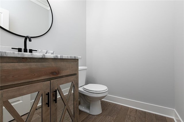 9015 N Colorado Ave, Kansas City, MO 64156 - half bathroom with wood finished floors and vanity