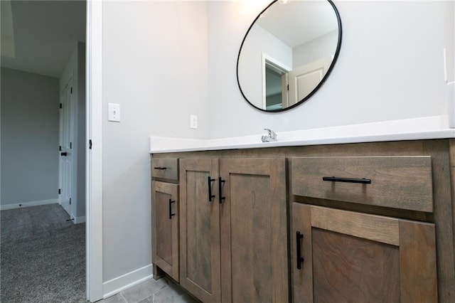9015 N Colorado Ave, Kansas City, MO 64156 - bathroom featuring vanity and baseboards