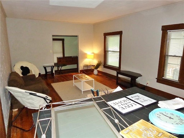 1909 S Broadway St, Pittsburg, KS 66762 - living room featuring plenty of natural light and wood finished floors