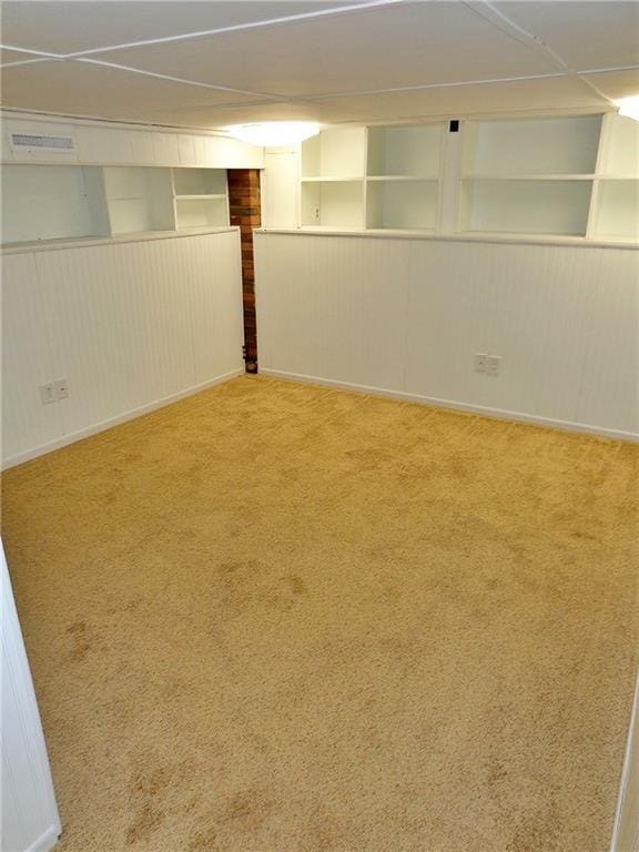 1909 S Broadway St, Pittsburg, KS 66762 - finished below grade area with carpet floors and wood walls