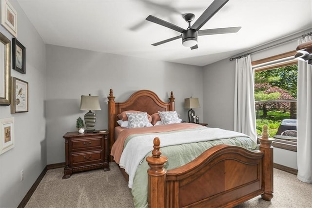 601 Darrow St, Warrensburg, MO 64093 - bedroom featuring carpet floors and a ceiling fan