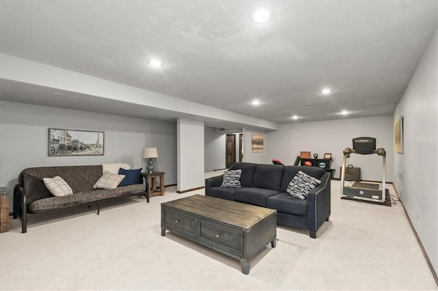 601 Darrow St, Warrensburg, MO 64093 - living area featuring light colored carpet and recessed lighting