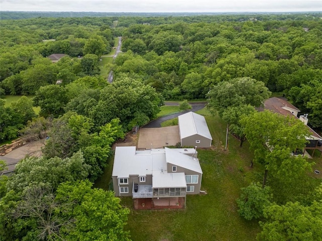 8231 Mike O Vince Rd, Ozawkie, KS 66070 - drone / aerial view of a heavily wooded area