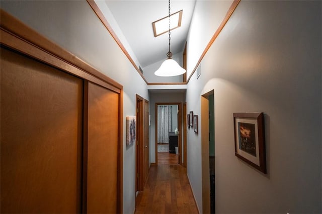 8231 Mike O Vince Rd, Ozawkie, KS 66070 - hallway with dark wood finished floors and a high ceiling