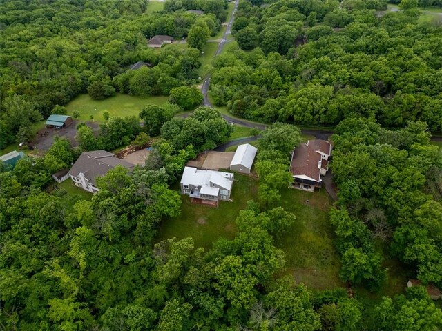 8231 Mike O Vince Rd, Ozawkie, KS 66070 - aerial view of property's location featuring a forest
