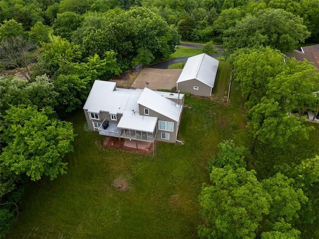 8231 Mike O Vince Rd, Ozawkie, KS 66070 - view from above of property featuring a heavily wooded area