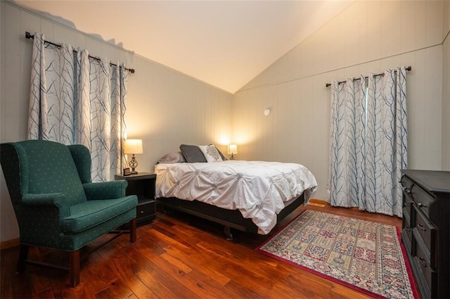 8231 Mike O Vince Rd, Ozawkie, KS 66070 - bedroom featuring vaulted ceiling and hardwood / wood-style floors