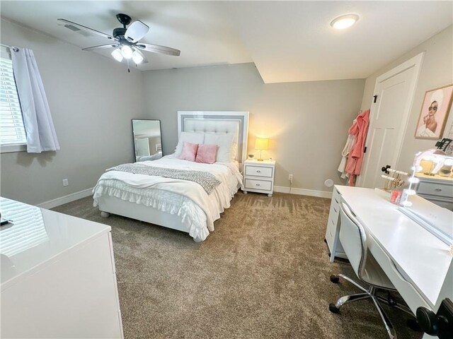 21219 S Coleman Rd, Peculiar, MO 64078 - bedroom with carpet and ceiling fan