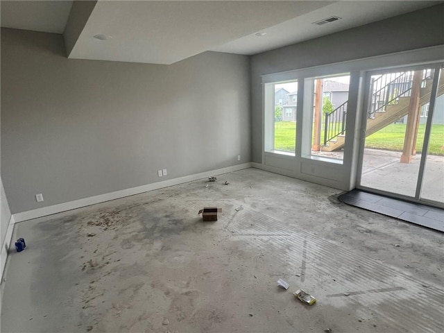1709 SW Arbor Park Dr, Lees Summit, MO 64082 - unfurnished room with baseboards and unfinished concrete floors