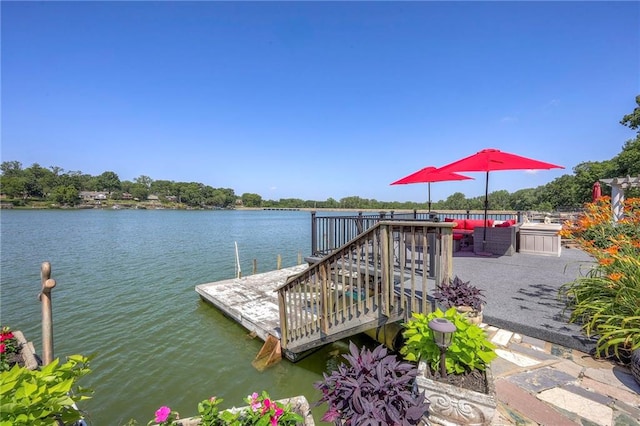 22 Emerald Shore Dr, Lake Tapawingo, MO 64015 - dock area featuring a water view