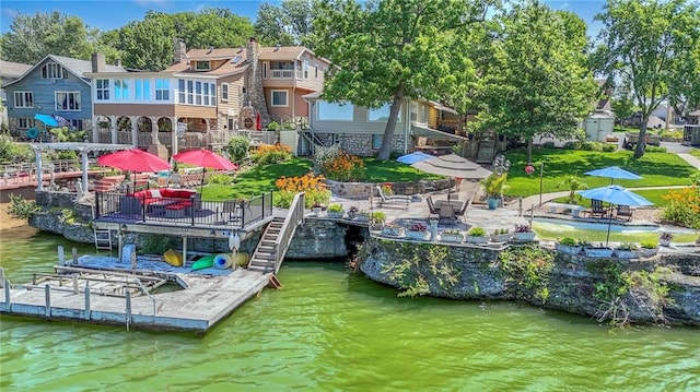 22 Emerald Shore Dr, Lake Tapawingo, MO 64015 - dock area with a deck with water view