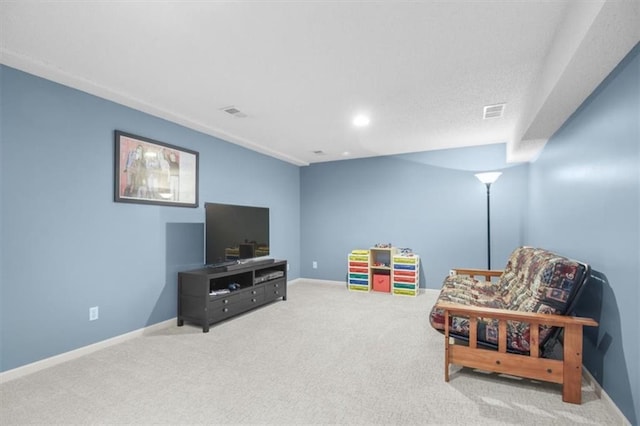 2125 SW Post Oak Rd, Lees Summit, MO 64082 - sitting room featuring carpet flooring and recessed lighting