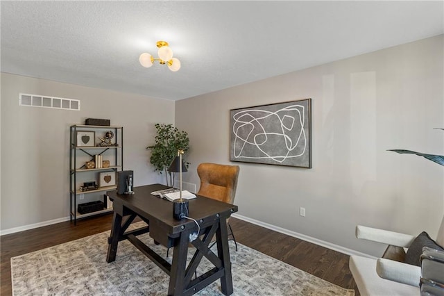 1424 E Meadow Ln, Olathe, KS 66062 - office area featuring dark wood-style floors