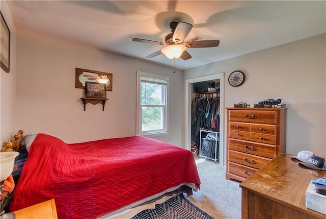 440 41p Rd, Clinton, MO 64735 - bedroom with carpet, a closet, and a ceiling fan
