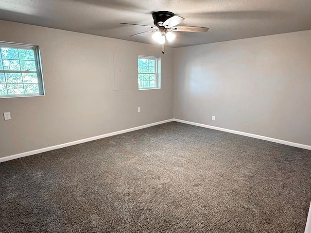 622 Morgan Dr, Stockton, MO 65785 - spare room with ceiling fan, carpet floors, and a textured ceiling