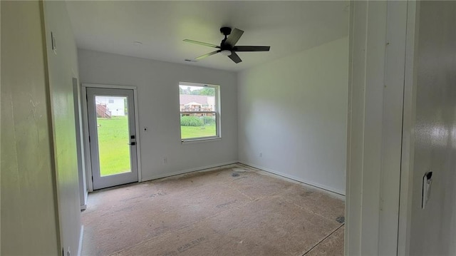 104 Lakeshore Dr, Kimberling City, MO 65686 - empty room featuring ceiling fan and baseboards