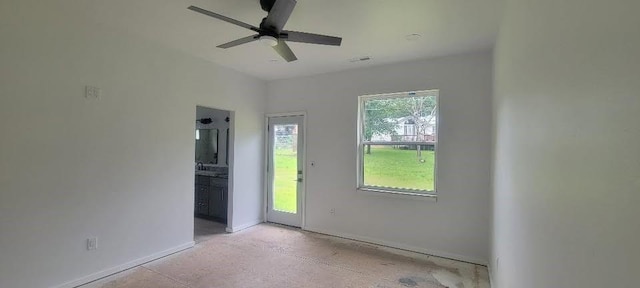 104 Lakeshore Dr, Kimberling City, MO 65686 - spare room with ceiling fan and baseboards