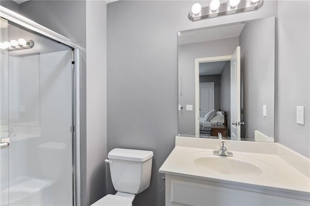 16369 S Woodstone Dr, Olathe, KS 66062 - ensuite bathroom with a shower stall and vanity