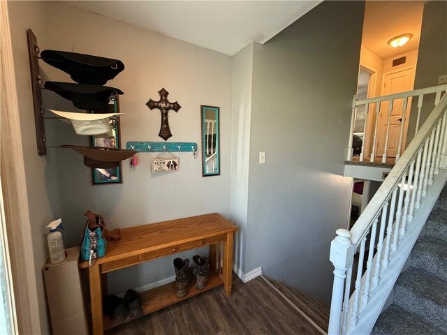 913 N Pine St, Cameron, MO 64429 - mudroom with wood finished floors and baseboards
