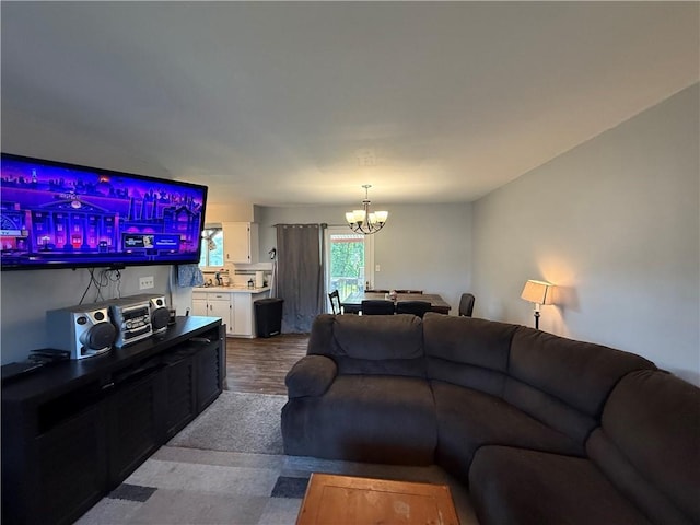 913 N Pine St, Cameron, MO 64429 - living area with a chandelier