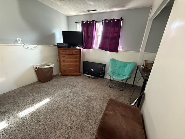 913 N Pine St, Cameron, MO 64429 - living area with carpet and a textured ceiling