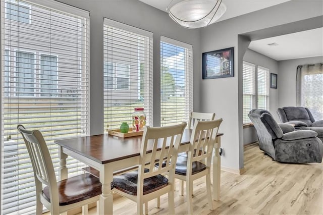 4540 NE 83rd Ter, Kansas City, MO 64119 - dining room featuring light wood-type flooring and baseboards