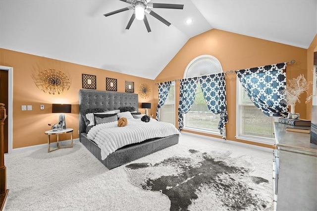 7103 E 159th St, Belton, MO 64012 - carpeted bedroom featuring lofted ceiling and ceiling fan