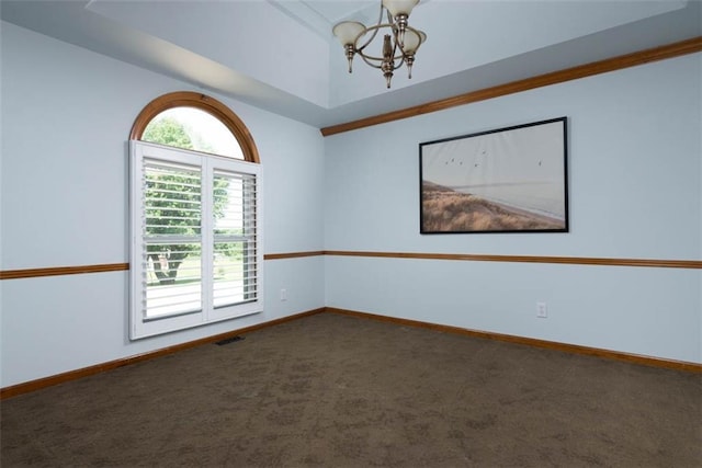 3147 N 131st St, Kansas City, KS 66109 - carpeted spare room with a chandelier and baseboards