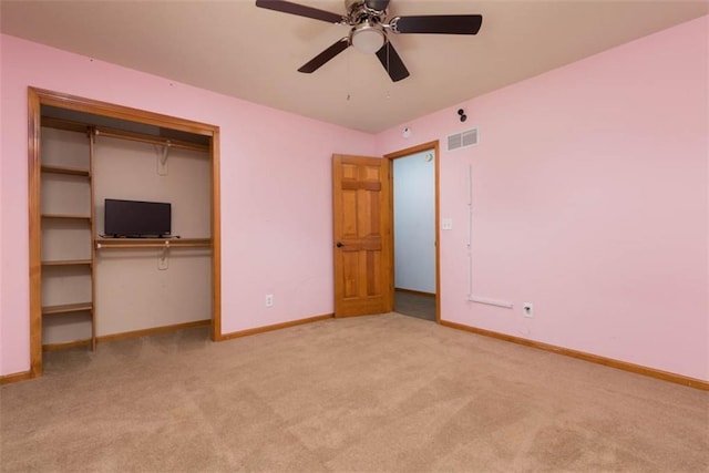 3147 N 131st St, Kansas City, KS 66109 - unfurnished bedroom with carpet floors, a closet, and ceiling fan