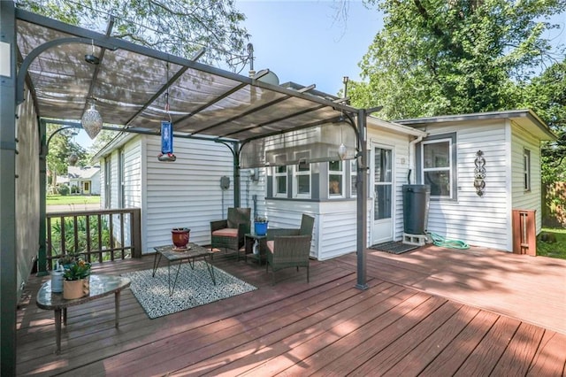 311 E Mary St, Yates Center, KS 66783 - wooden terrace with a pergola