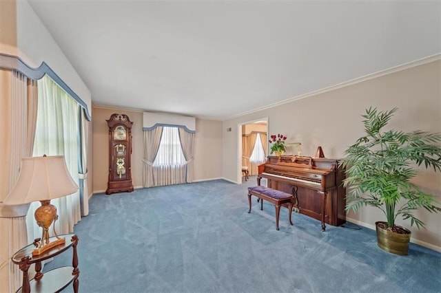 5211 W 79th Ter, Prairie Village, KS 66208 - living area with carpet floors and crown molding