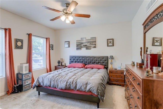 203 E Elm St, Olathe, KS 66061 - bedroom featuring light carpet and a ceiling fan