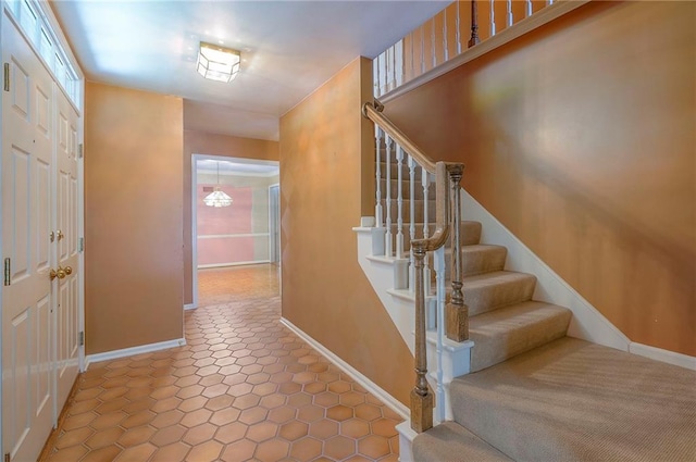 9015 Outlook Dr, Overland Park, KS 66207 - stairs with baseboards