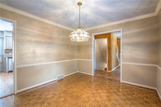 9015 Outlook Dr, Overland Park, KS 66207 - spare room with a chandelier and baseboards