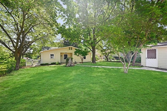 2704 Garland St, Leavenworth, KS 66048 - view of yard with an outdoor structure