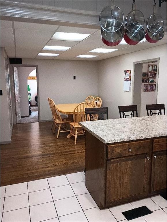 1712 S Hands St, Independence, MO 64055 - dining area with light tile patterned floors