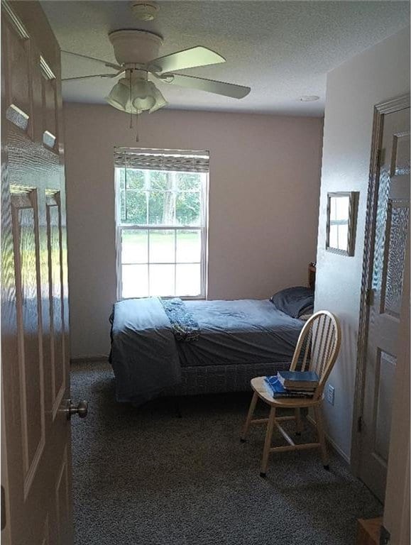 1712 S Hands St, Independence, MO 64055 - carpeted bedroom with a ceiling fan