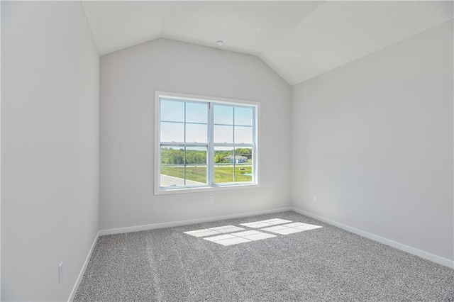 6108 Lewis Dr, Shawnee, KS 66226 - carpeted spare room featuring lofted ceiling and baseboards
